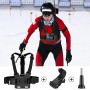 Fulushouxi 5-en-1 Accessoires Kit, Harnais de Poitrine, Fixation Harnais Tete Bandeau, Compatible avec Gopro Hero 9 8 7 6 5, Xia