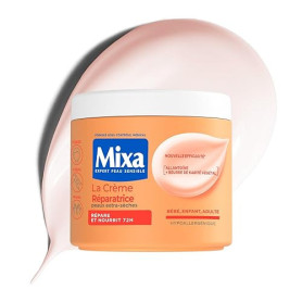 MIXA - La Crème Réparatrice Multi-Usages - Nutrition Intense 72H & Anti-Dessèchement - Huiles d’Amande Douce & Abricot - Peaux E