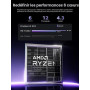 ACEMAGIC 2026 Ordinateur Portable Ryzen 5 7430U (6 Core 4,3GHz) 16 Go RAM DDR4*2, M.2 SSD 512 Go PC Portable 15,6 Pouces 1080 FH
