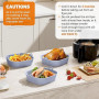 Diboniur Plat Air Fryer 5-8 L, 2 Pièces Moule Silicone Air Fryer Accessoires, Base Surélevée, Moule Silicone Réutilisable pour P