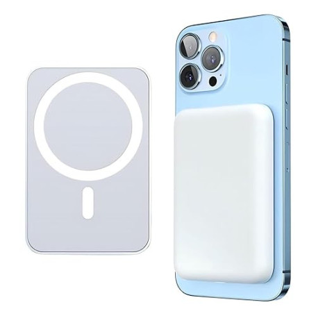 Batterie Externe pour MagSafe, Induction sans Fil Portable Charge Rapide Chargeur, 10000mAh Magnetique Power Bank pour iPhone 12