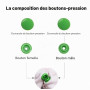 SUNTATOP T5 Boutons-Pression en Plastique de 24 Couleurs avec Outils Pince en Métal