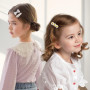 KAQILE - Lot de 14 barrettes à cheveux, nœuds et accessoires pour cheveux en lin, design marguerite - Pour bébé, petite fille et