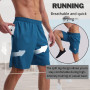 Bsrpolry Lot de 5 shorts de course à pied pour homme à séchage rapide pour jogging, shorts de sport pour homme avec poches et ta