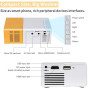 Mini Projecteur, Mini Projecteur Portable 1080P Full HD Supporté, Videoprojecteur avec Télécommande, Compatible avec HDMI/Audio/