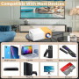 Mini Projecteur, Mini Projecteur Portable 1080P Full HD Supporté, Videoprojecteur avec Télécommande, Compatible avec HDMI/Audio/