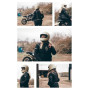 Texpeed Veste moto femme homologué - Manteau blouson en cordura textile imperméable pour femme avec armure de moto CE (EN 1621-1