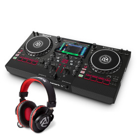 Numark Pack Contrôleur DJ Mixstream Pro+ avec Casque pour Musique Live, Sets DJ, Événements, Production Musicale