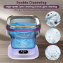Mini Machine à Laver pour Petits vêtements,15L 2 en 1 Machine à Laver Portable avec Panier d'essorage et 3 modes de nettoyage po