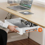 Tiroir de Rangement sous Bureau 400 mm de large-Organisateur Coulissant Fluide pour Bureau Assis-Debout et Bureau à Domicile,Cha