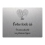 Plaque gravée funéraire motif Arbre côur autocollante 20x15 cm personnalisée 1 à 3 lignes Alu Brossé