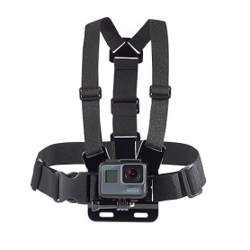 Amazon Basics Harnais de Poitrine Ajustable pour GoPro et Caméras d'Action, Léger & Confortable - Noir
