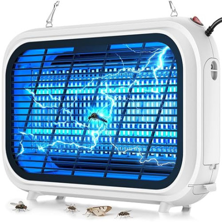 Lampe Anti Moustique, 20W Moustique Electrique, 2 UV LED Tue Moustique Electrique pour Intérieur et Extérieur, Anti Mouche Effic