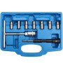 CCLIFE Kit de 10 pièces Fraises d'Étanchéité pour Injecteurs Diesel, Fraiseuse pour Moteurs CDI avec Poignée en T et Mandrin Hex