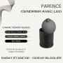 PARENCE.- Cendrier de voiture avec LED/Cendrier portable avec clapet d’ouverture - Voiture