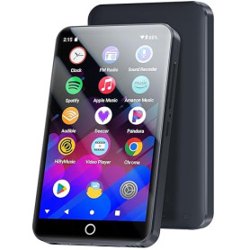 MECHEN 96 Go Lecteur MP3 Android WiFi Bluetooth, Compatible Spotify Audible Deezer Amazon Music, Écran Tactile 4 Pouces, Batteri