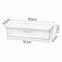 XANHOY Boîte de rangement transparente pour pinceaux de peinture, crayons, aquarelle, outils de dessin, poubelle robuste de rang