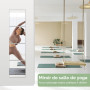 Lokiiz Lot de 4 Miroirs Autocollants en Acrylique pour Murs, Sécurité, Maquillage Mural, Grande Taille, Entraînement, Gym, Coulo