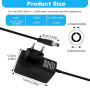 12V 3A Adaptateur Secteur Alimentation AC-DC 230V 240V 50/60Hz 36W Transformateur d'alimentation Universel pour Bandes LED, Camé