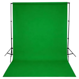 Grand fond de photographie pliable en polyester lavable pour séances photo, fêtes, rideau, studio et live (vert, 1,5 x 2 m)