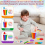 FCSONU Enfants Montessori Jouet à partir de 1 2 3 ans Garçons Filles Jeu de Tri de Forme de Couleur Jouets Enfants à partir de 1