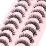 Parriparri Faux Cils Volume Russe Naturel 10 Paires Russian False Eyelashes | 3D Russian Lashes, Curly Cils fourrure Mink, Léger