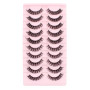 Parriparri Faux Cils Volume Russe Naturel 10 Paires Russian False Eyelashes | 3D Russian Lashes, Curly Cils fourrure Mink, Léger