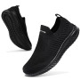 Basket Femme Respirantes Slip on pour Sneakers Femmes Chaussure de Running Fitness Légères Sneakers