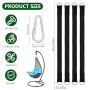 Tenbrachian 4 Set di Sangle Hamac, 50 cm x 25 mm Sangles de Suspension pour Balançoire Arbre, Hamac Sangles Fixation de Balançoi