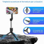 Gbformat Magnétique Perche à Selfie & Trepied Smartphone avec Télécommande Amovible et Anneau Magnétique, Support de Téléphone E