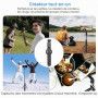 Gbformat Magnétique Perche à Selfie & Trepied Smartphone avec Télécommande Amovible et Anneau Magnétique, Support de Téléphone E