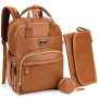Dikaslon Sac a Langer Bebe, Sac à Langer à Dos Grande Capacité 18 Poches, Polysteer Déperlant, Tapis à Langer, Porte Tétine, San