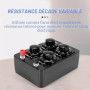 Gokelomg 0-9999 Ohm Simple Résistance Boîte Variable Décennie Résistance Instrument d'enseignement