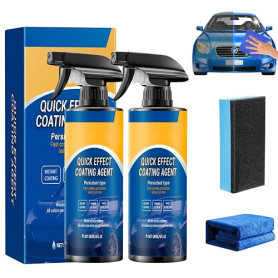 2Pc Advanced Car Quick-Acting Coating Agent Spray, Quick Effect Coating Agent, Spray De RevêTement 3 En 1, Shiny Car Stuff, Pour