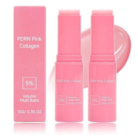 PDRN Pink Collagen Volume Multi Balm Sticks - Baume de soin avec collagène et peptides - Baume hydratant pour lèvres, yeux, cou