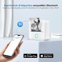 Lovcoyo Imprimante Etiquette Autocollante, Imprimante Thermique Bluetooth Monochrome, Mini imprimante Autocollant Rouleaux de 2
