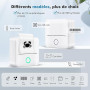 Lovcoyo Imprimante Etiquette Autocollante, Imprimante Thermique Bluetooth Monochrome, Mini imprimante Autocollant Rouleaux de 2
