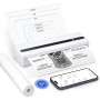 BORN4SHIP Imprimante Mobile A4 Imprimante Thermique Bluetooth Portable A4 pour Les déplacements, imprimante de Voyage pour la Ma