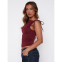 Sukiglam Débardeur Femme Sexy sans Manches Été Hauts Chic et Élégant Crop Tops Asymétrique Chemises Moulantes Épaules Dénudées Y