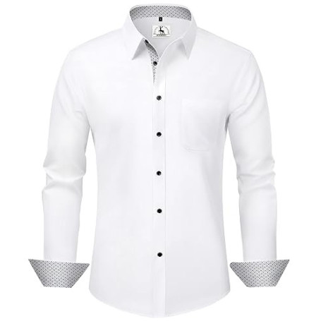 Chemise Homme Manches Longues Ensemble Été Chemise Masculine Vetement Traditionnelle Chemisette Slim Fit Affaires Casual Chemise