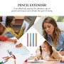 Prolongateurs de Crayon, Tête Réglable, Rallonge Support, 4 Pièces pour L'école, L'art, Le Croquis