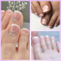 ZAHRIVA 120 Pièces Faux Ongles d'Orteil, Faux Orteil Ongles Pieds à Couverture Complète French Capsule Ongle Pied pour Manucure,