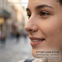 BDEPSTR Lot de 8 Faux Piercings Nez en Forme de D - Anneaux de Nez Sans Perçage en Acier Inoxydable Doré - Tailles Mixtes 8mm et