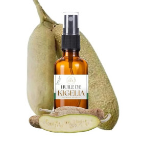 Huile De Kigelia 100% naturel pure importé de cote d'ivoire - avec spray applicateur boueille verre 100ml - raffermis, galbe et