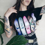 Elbenwald Sailor Moon T-shirt Sailor Guardians Outer Senshi en coton Noir