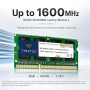 Timetec 8 Go DDR3L/DDR3 1600MHz PC3-12800 Non-ECC sans tampon 1.35 V/1.5 V CL11 2Rx8 double rang 204 broches SODIMM ordinateur p