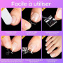 Kiiwah 240 Pièces Faux Ongles Pieds, 12 Tailles Courtes Capsule Ongle Pied Acrylique Clair Ongle Pied avec Boîte pour Fmmes Fill