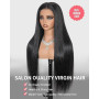 Tunfine 13x6 Full Lace Front Drawstring Wig Human Hair for Women 200 Density Glueless Straight Perruque Cheveux Humain Upgraded