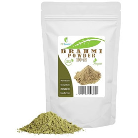 BRAHMI POUDRE - 100% naturelle - utilisée pour les soins du cuir chevelu et de la peau, aide les cheveux à pousser plus longtemp