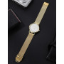HANNAH MARTIN Très Mince Montre pour Femme Quartz Analogique Étanche Acier Inoxydable